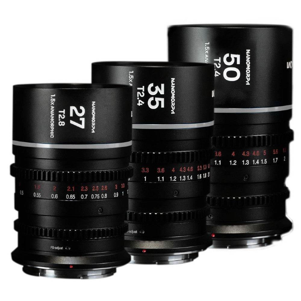 Laowa Nanomorph S35 Bundle (27,35,50mm) (Silver) (Cine) Canon RF