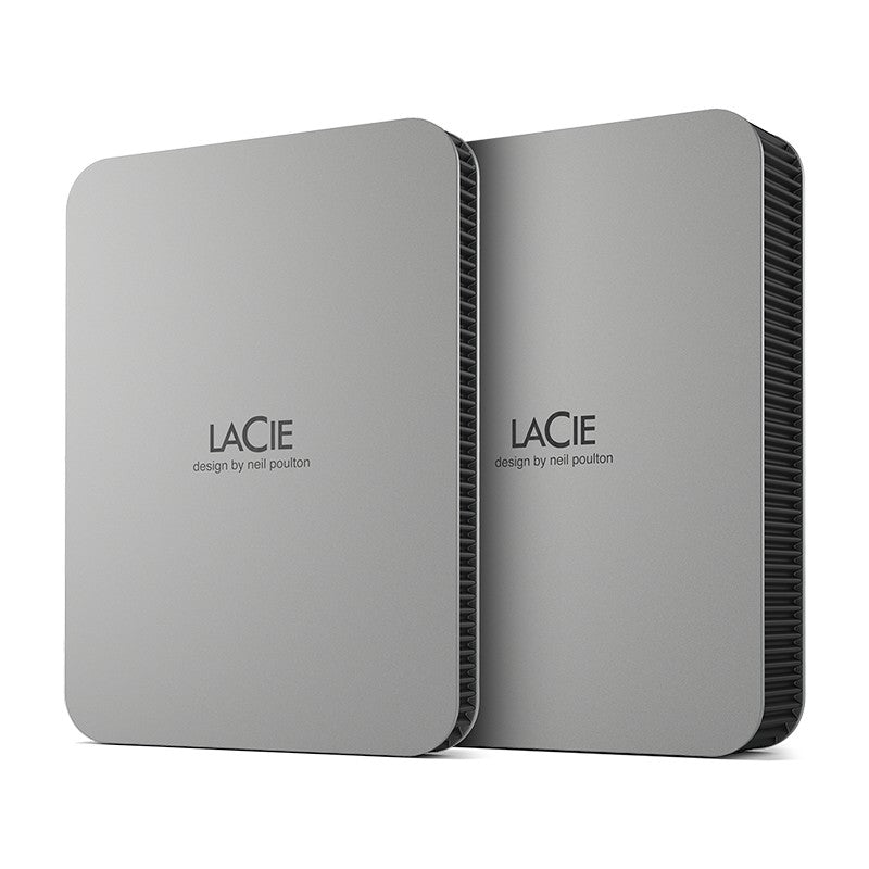 LaCie Mobile Drive 2TB v2 USB-C Moon Silver w/Rescue