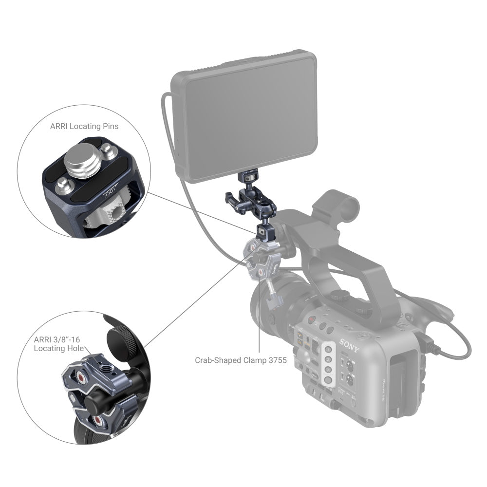 SmallRig Magic Arm with Dual Ball Heads (1/4”-20 Screw and ARRI Locating Screw) 3874