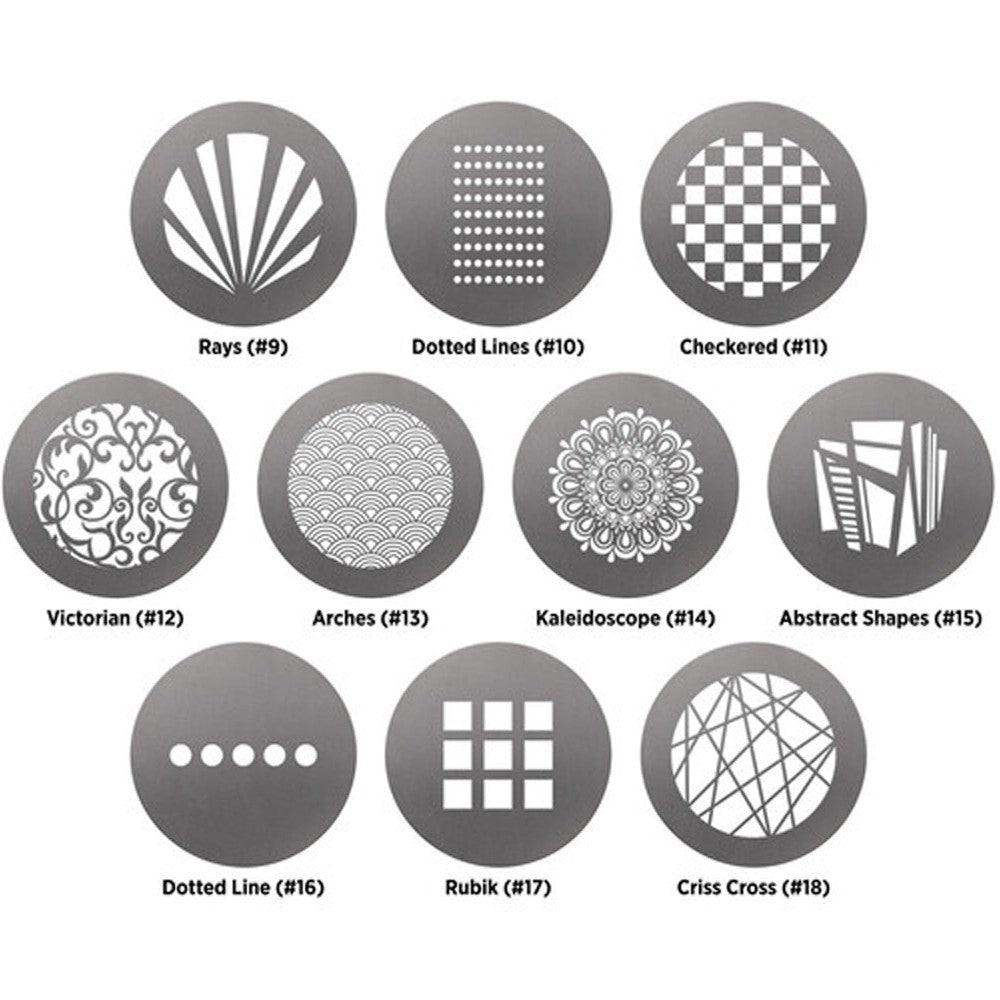Westcott Optical Spot by Lindsay Adler Gobo Pack 1: Patterns (10 Pack)