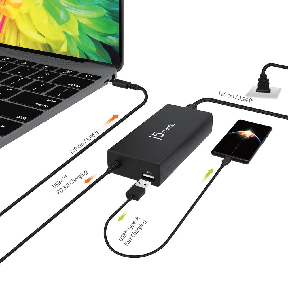 j5create USB-C™ Triple Display Docking Station with 100W PD Adapter - EU