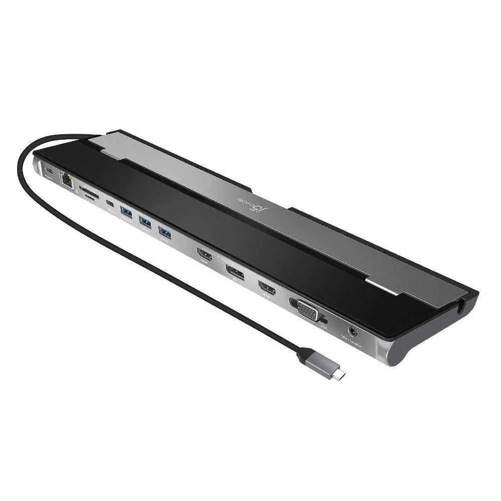 j5create USB-C™ Triple Display Docking Station with 100W PD Adapter - EU