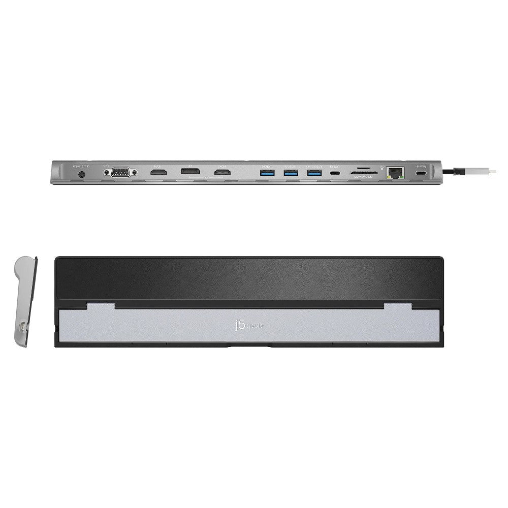 j5create USB-C™ Triple Display Docking Station with 100W PD Adapter - EU