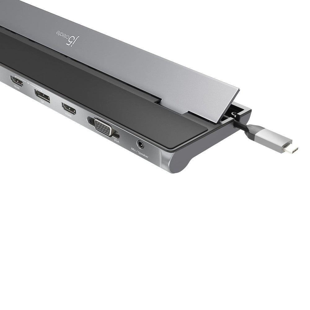 j5create USB-C™ Triple Display Docking Station with 100W PD Adapter - EU
