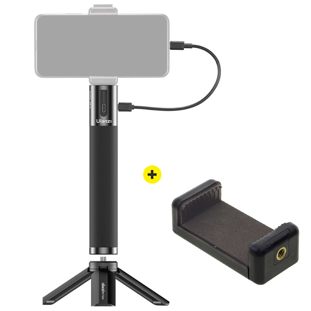 Ulanzi BG-3 Tripod Power Bank 10,000mAh + Kamera Express Universal Phone Holder black