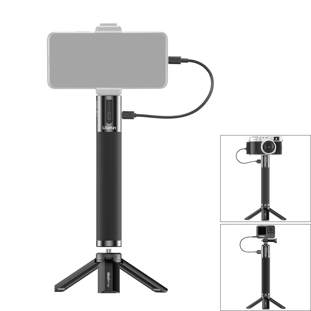 Ulanzi BG-3 Tripod Power Bank 10,000mAh + Kamera Express Universal Phone Holder black