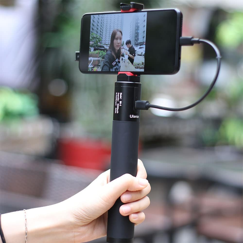 Ulanzi BG-3 Tripod Power Bank 10,000mAh + Kamera Express Universal Phone Holder black