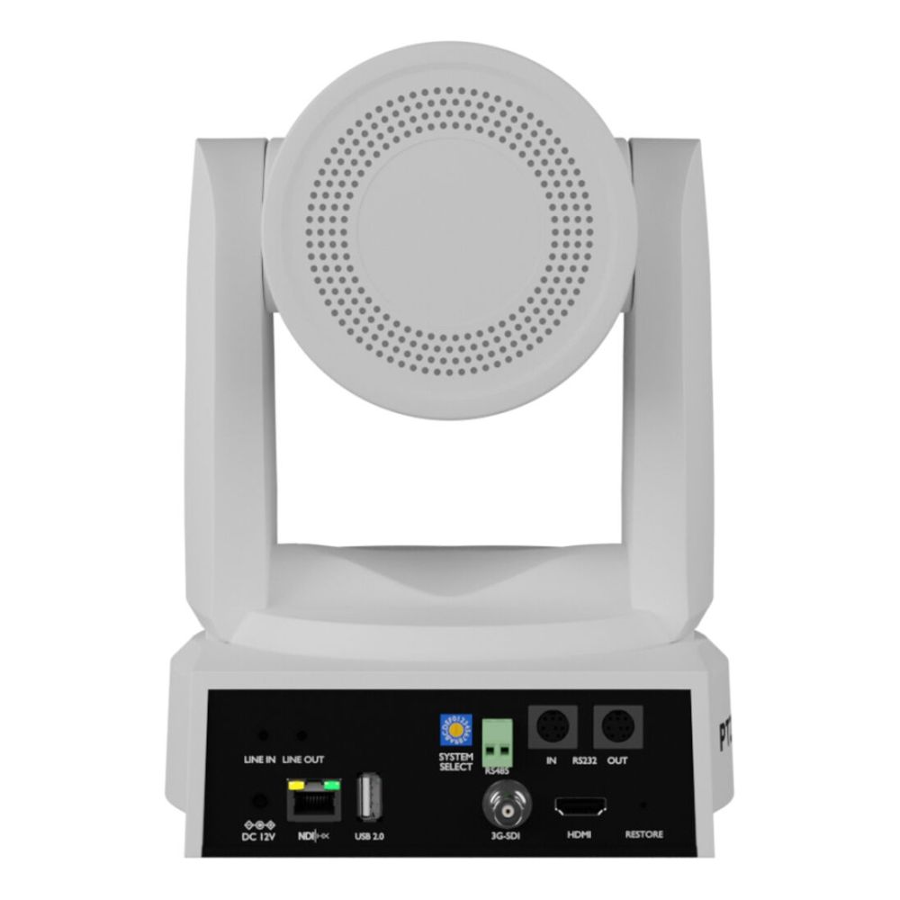 PTZOptics Move 4K, a 3th Gen PTZ camera, 30x Optical Zoom white