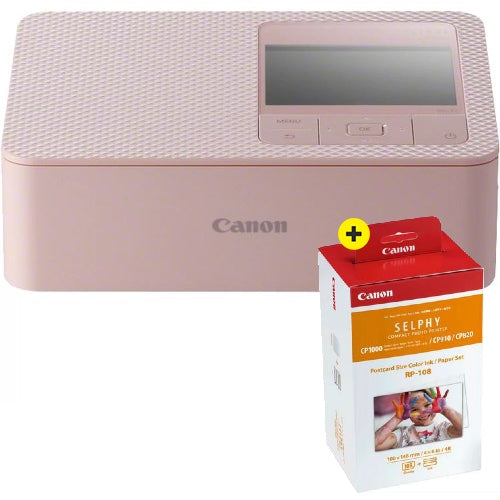 Canon SELPHY CP1500 Pink + RP-108 Paper 10X15, 108 prints