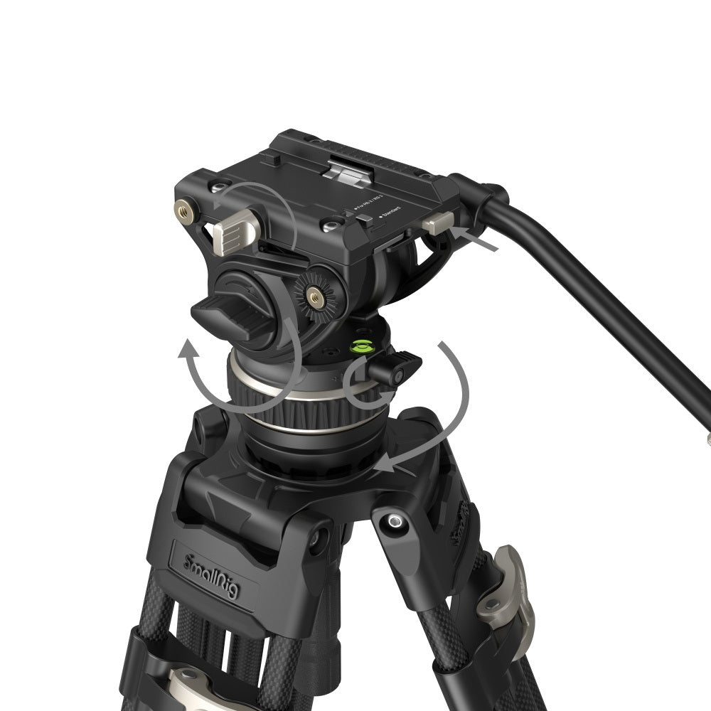 SmallRig 3989 Heavy-Duty Carbon Fiber Tripod Kit