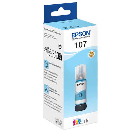 EPSON 107 EcoTank Light Cyan Ink Bottle