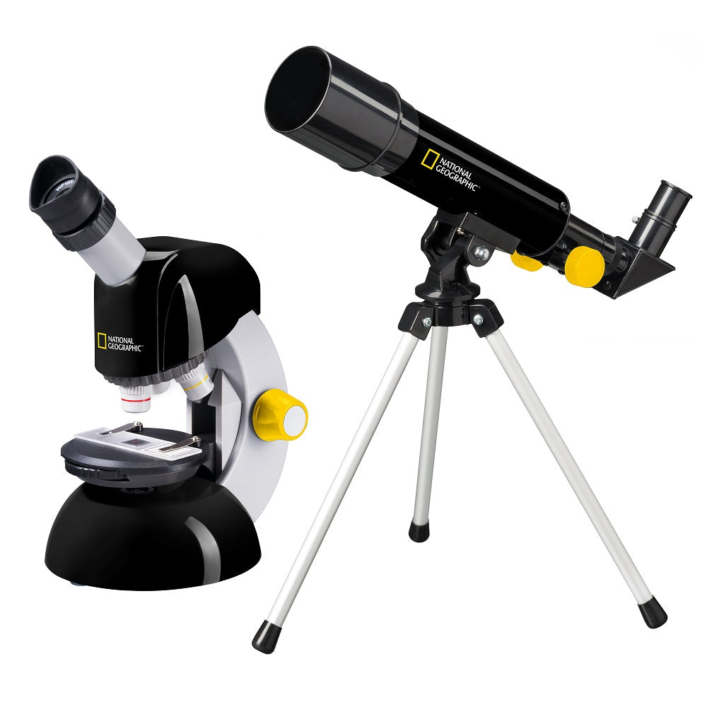 NATIONAL GEOGRAPHIC Telescope and Microscope Set with Smartphone Adapter