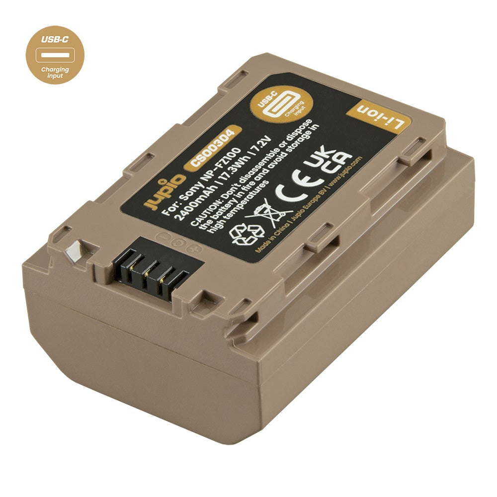 Jupio Sony NP-FZ100 Ultra C 2400mAh battery with USB-C input