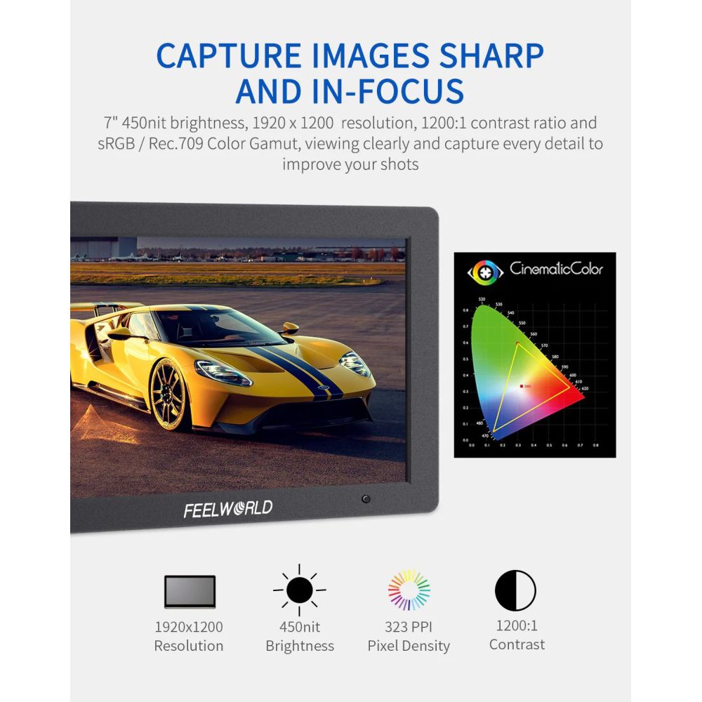 Feelworld T7 PLUS 7'' 4K Aluminum HDMI Monitor