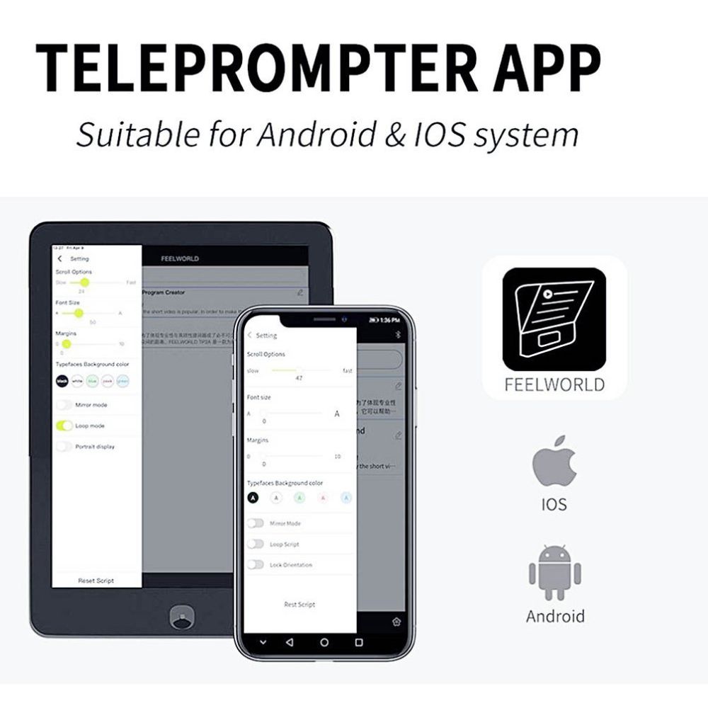 Feelworld TP13A Teleprompter Smartphone/Tablet