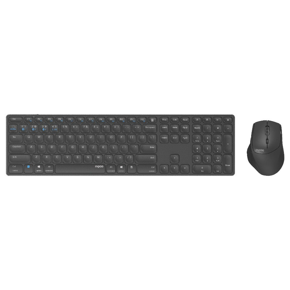 Rapoo 9800M Wireless multimode Blade Combo Full Size Set - Dark Grey