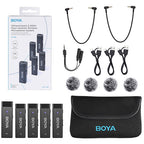 Boya Wireless Microphone 1 RX-4TX TRRS-TRS