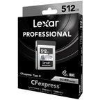 Lexar Professional Silver CFexpress Card Type B R1750/W1300 MB/s – 512GB