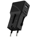 Rolling Square Pocket Travel Adapter - Black