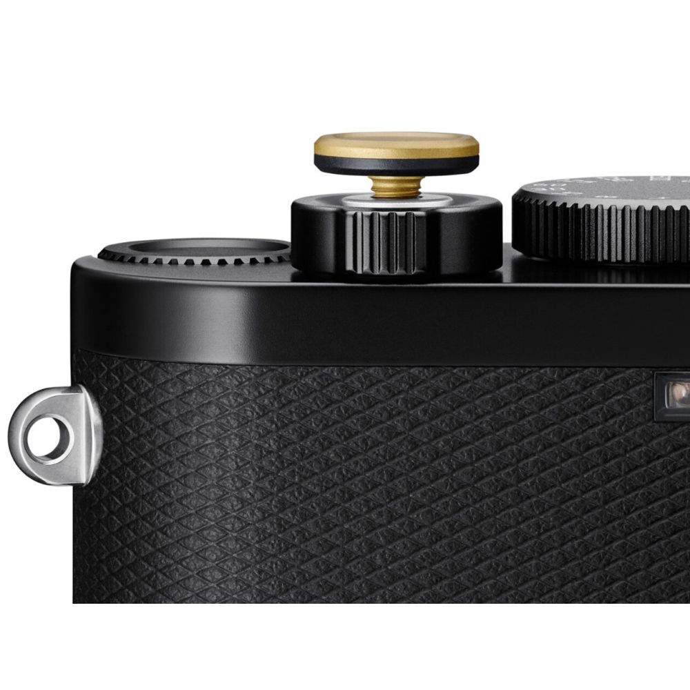 Leica 19599 Soft Release Button, Brass, Blast Finish