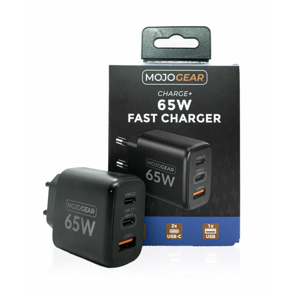 MOJOGEAR USB Charger 65W 2x USB-C / 1x USB Port