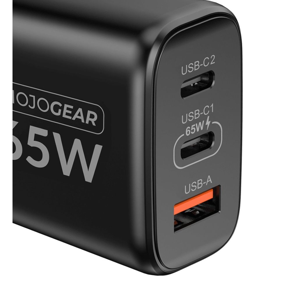 MOJOGEAR USB Charger 65W 2x USB-C / 1x USB Port
