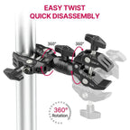 Ulanzi Double Super Tube Clamp for Connections until 60mm Diameter