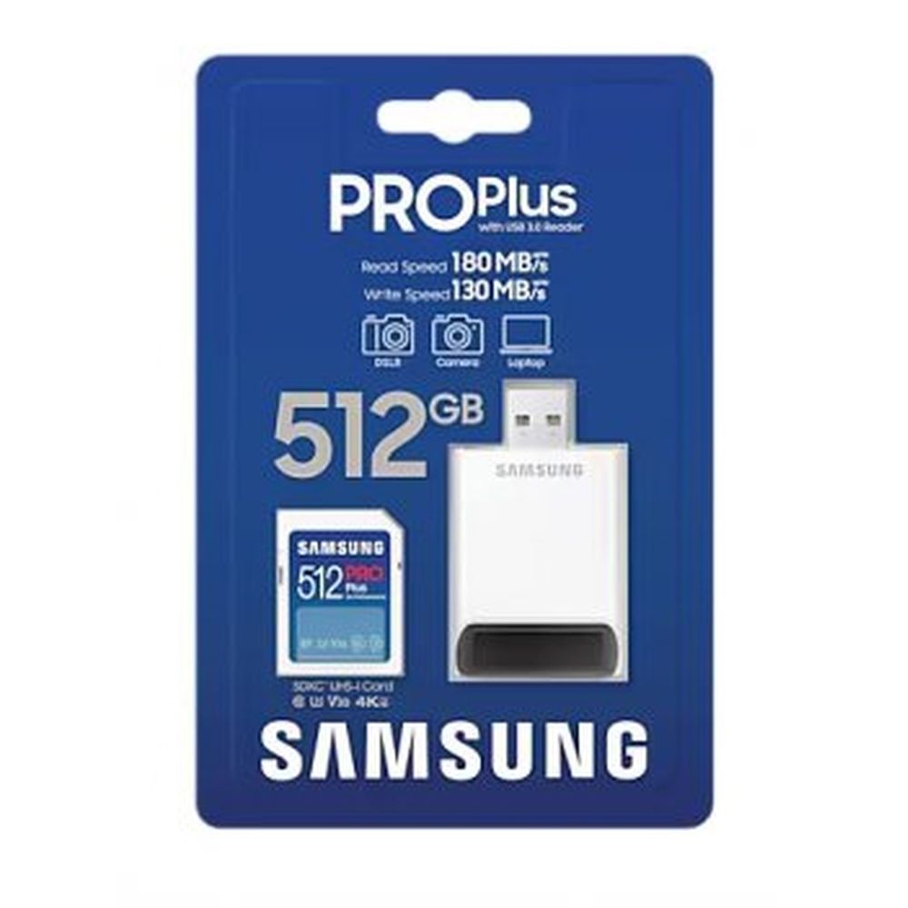 Samsung PRO Plus 512GB SDXC UHS-I w/ SD-Reader (2023)