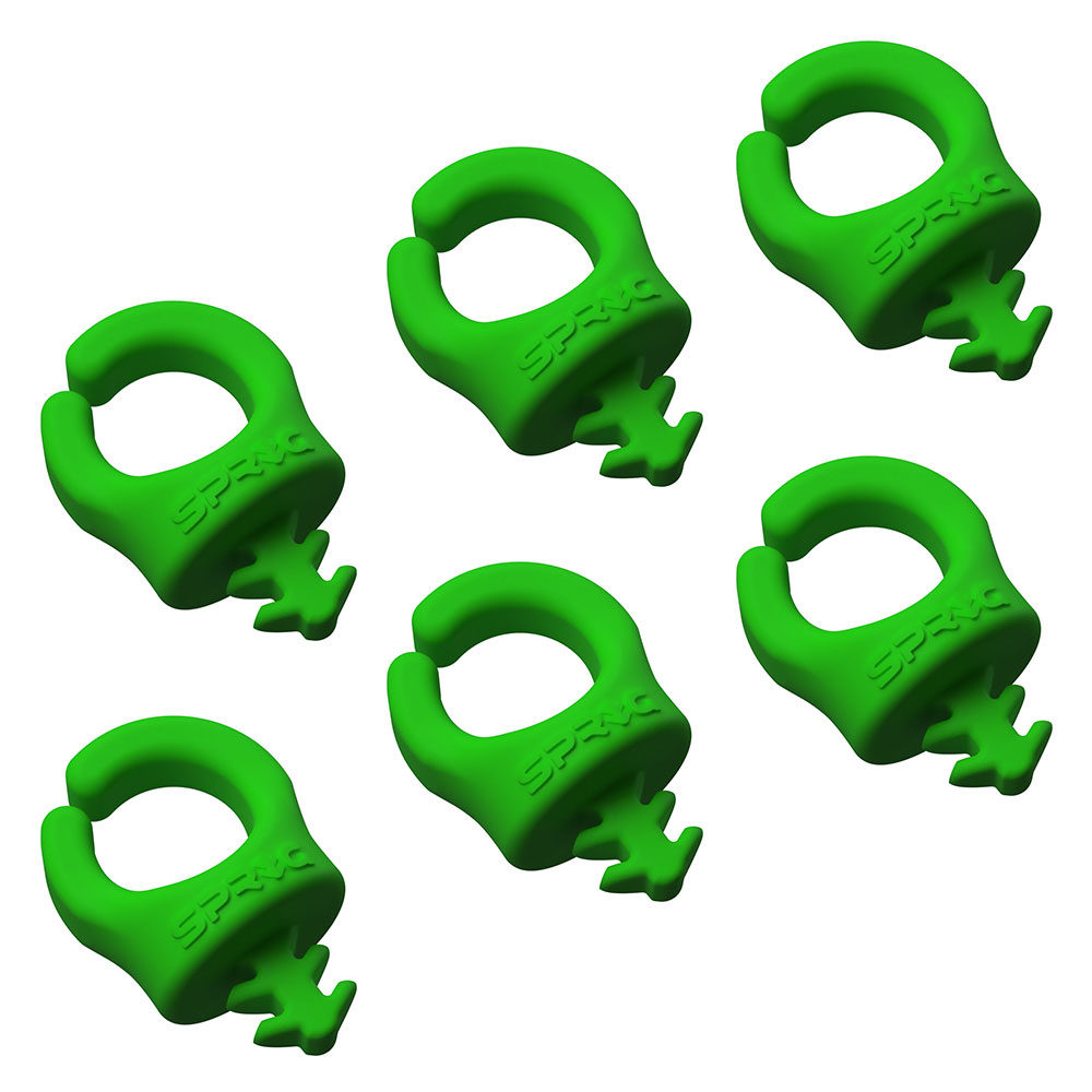 SPRIG Cable Opening 9mm 1/4”-20, Green, 6-Pack