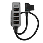Kondor Blue 12V Metal D-Tap Hub 4 Way Port Power Tap Splitter (1/4"-20 Threads)