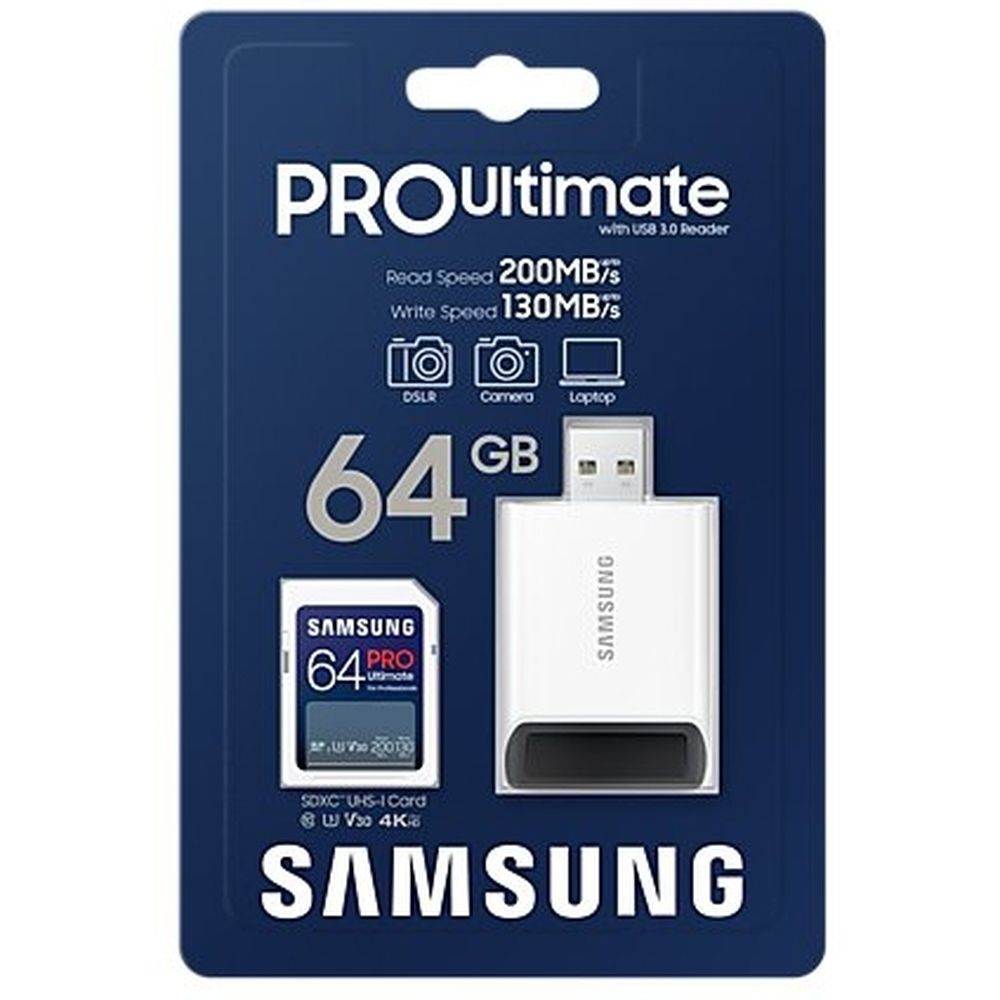Samsung SD PRO Ultimate 64GB with Reader