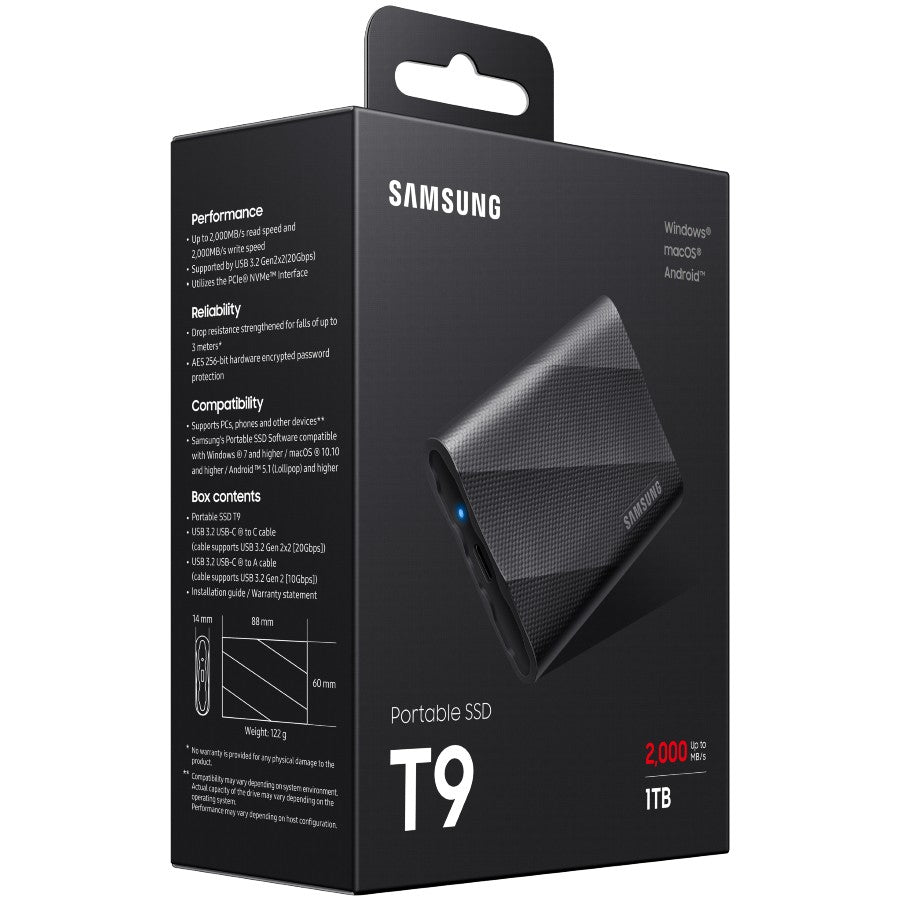 Samsung Portable SSD T9 1TB, Black
