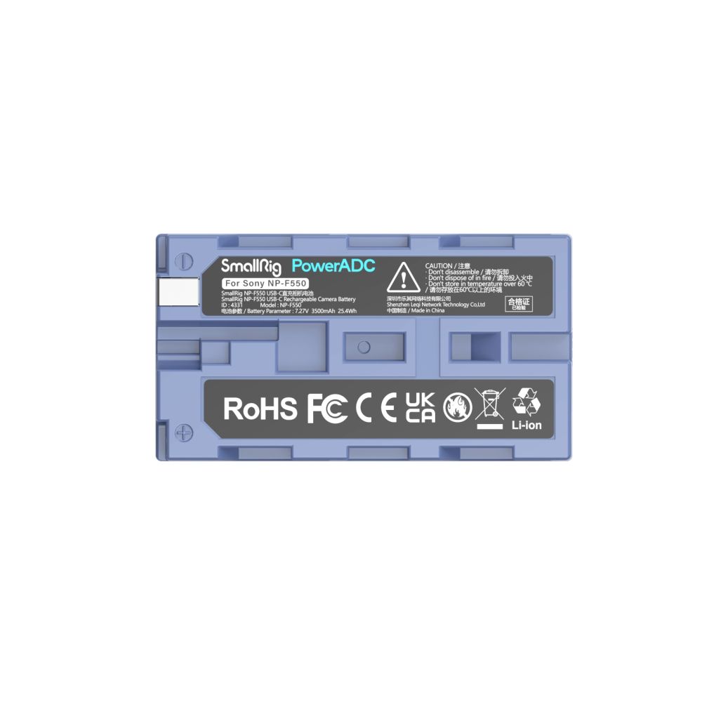 SmallRig NP-F550 USB-C Rechargeable Camera Battery 4331