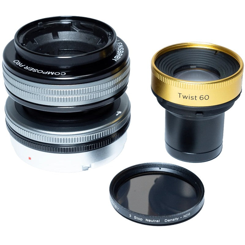 Lensbaby Twist 60 + Double Glass II Optic Swap Kit for Nikon F Mount