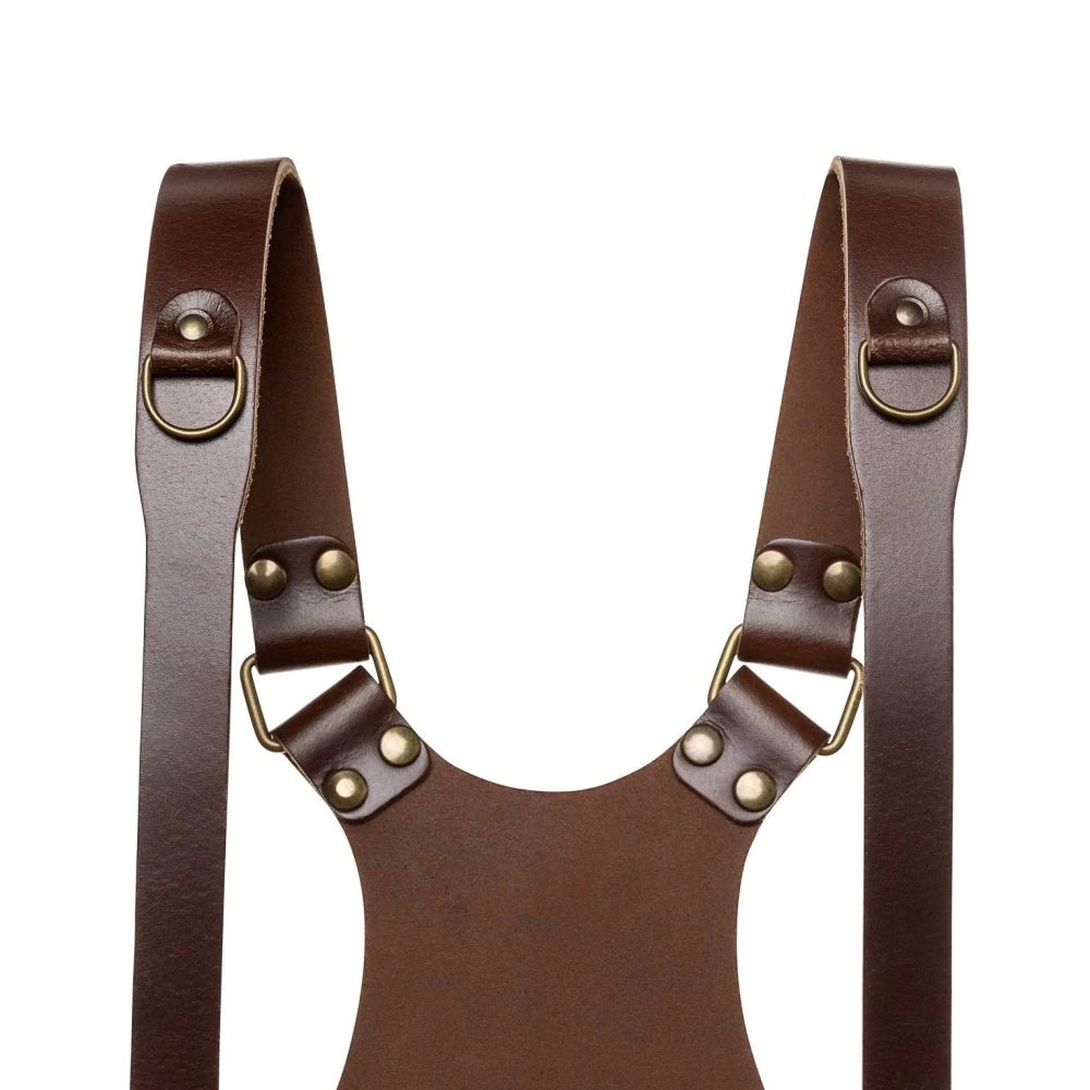 The Hantler Dual camera harness Brandy / Brass, Large