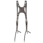 The Hantler Dual camera harness Stone Gray / Old silver, Large