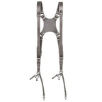 The Hantler Dual camera harness Stone Gray / Old silver, Large