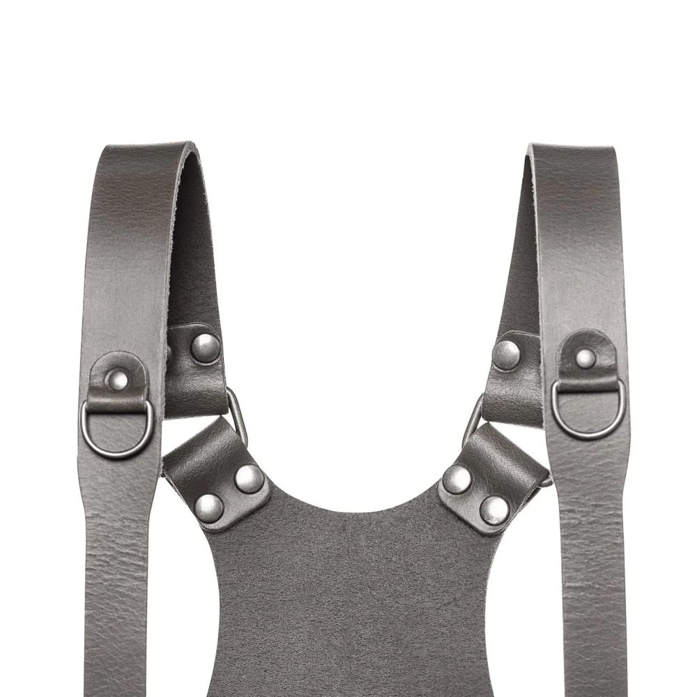 The Hantler Dual camera harness Stone Gray / Old silver, Large