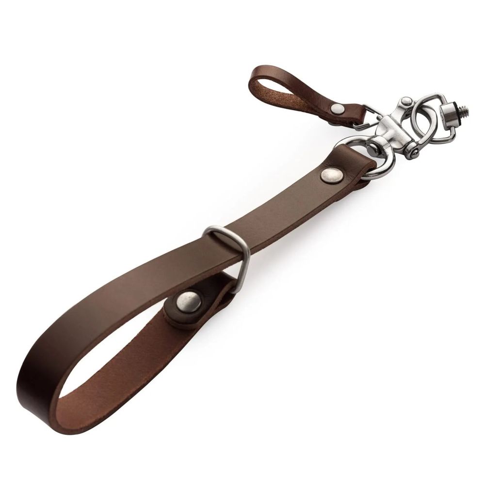 The Hantler Wrist strap - quick release Brandy / silver