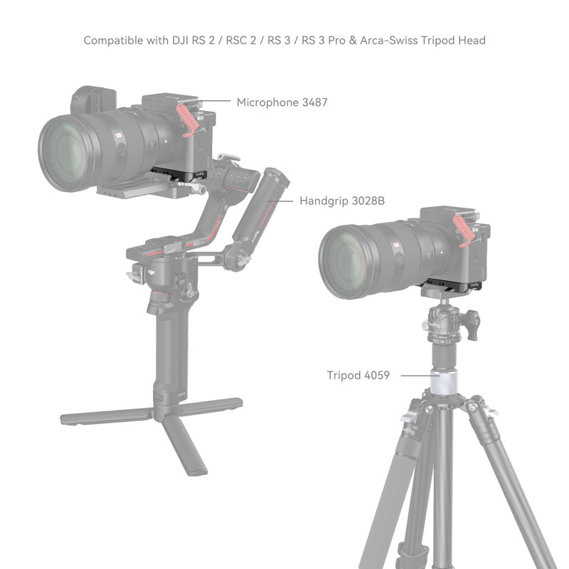 SmallRig 4439 Bottom Mount Plate for Sony Alpha 7C II / 7CR, silver