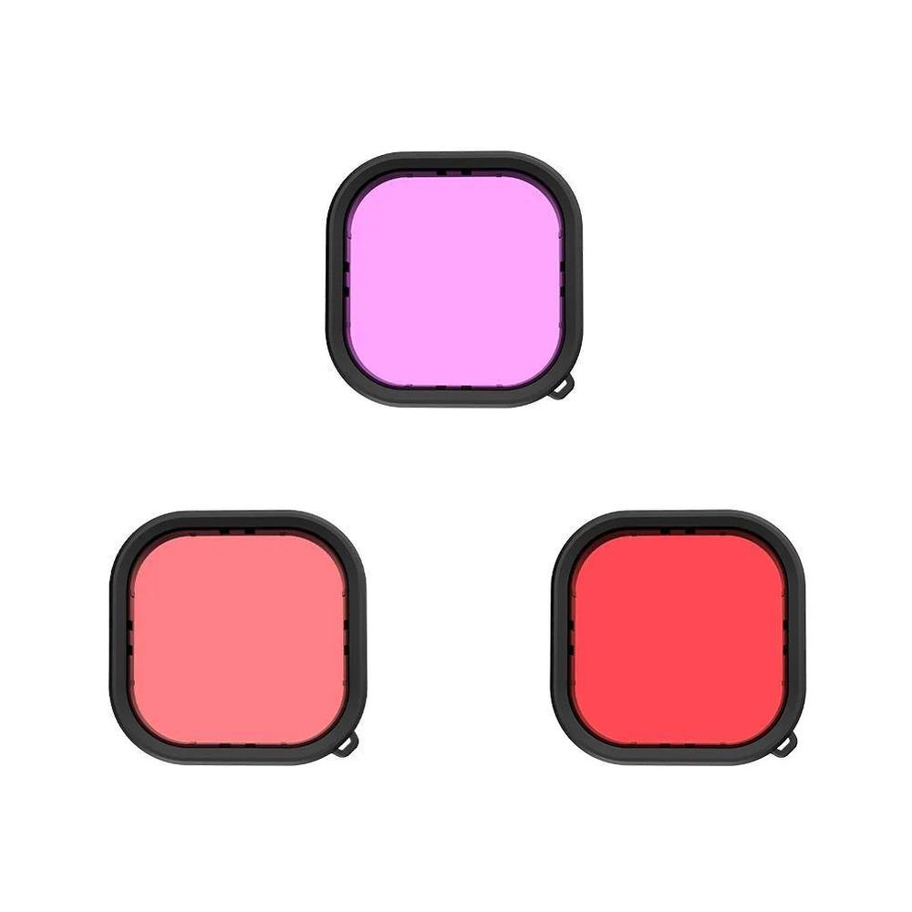 Telesin Diving filters for GoPro 9/10/11/12, red/pink/magenta