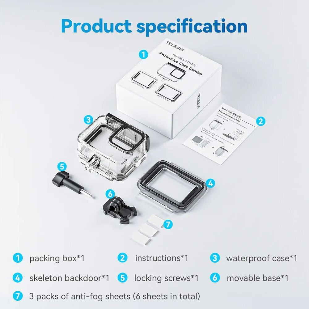 Telesin Waterproof case All Scene for GoPro 9/10/11/12