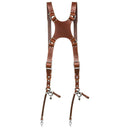 The Hantler Dual camera harness Cognac / Old silver, Large