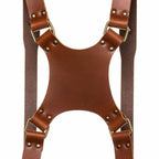 The Hantler Dual camera harness Cognac / Old silver, Large