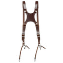 The Hantler Dual camera harness Brandy / Old silver, Large