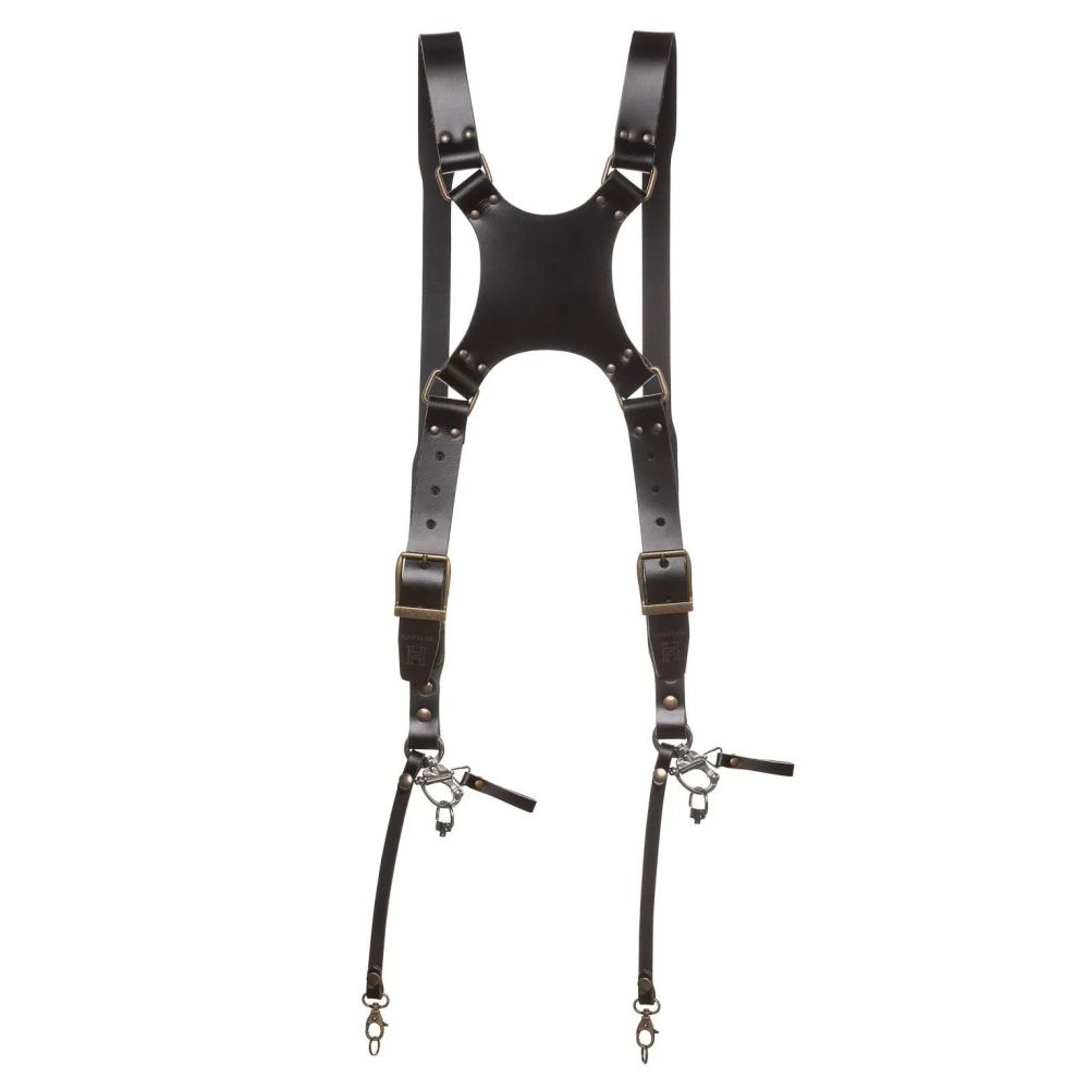 The Hantler Dual camera harness Black / Brass, Large