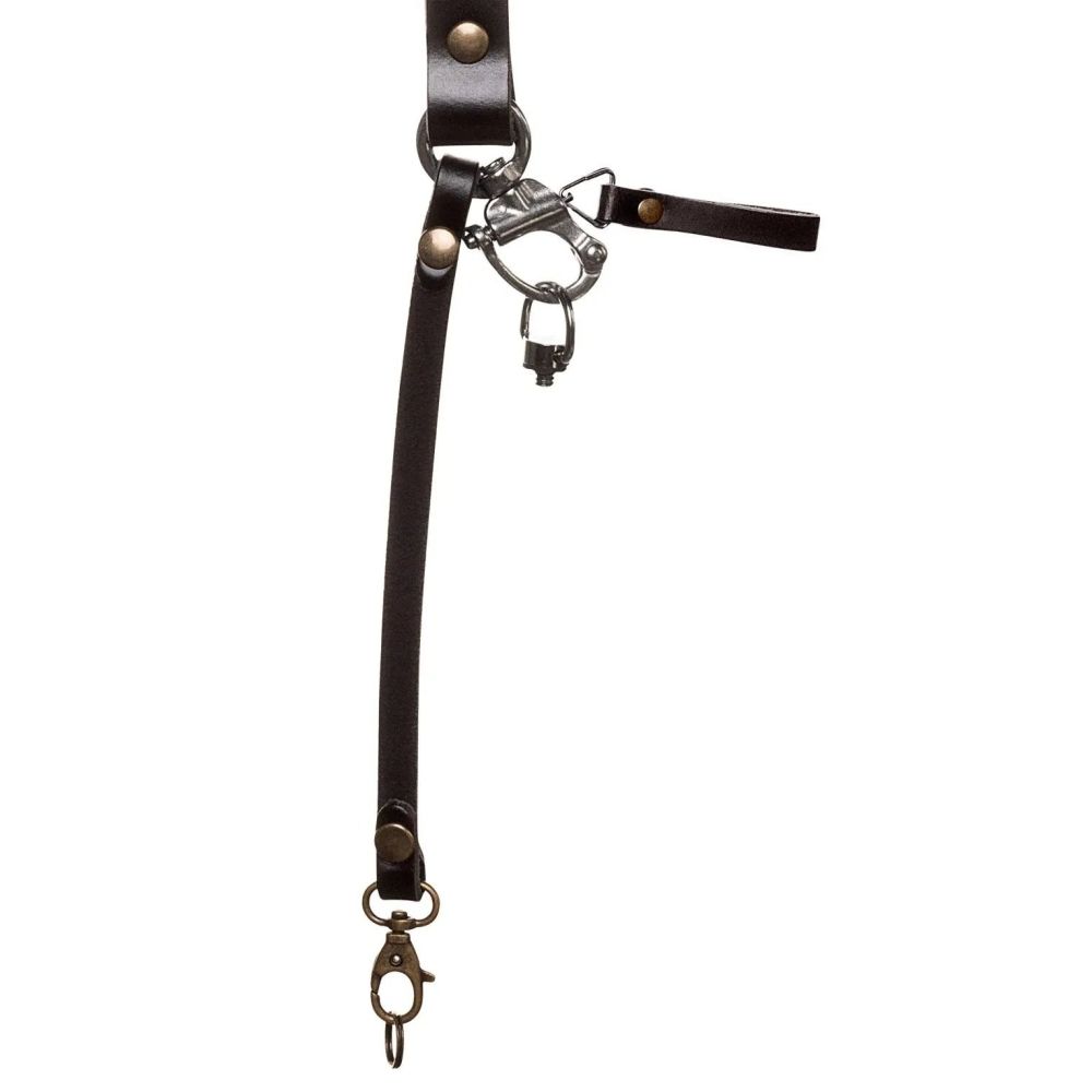 The Hantler Dual camera harness Black / Brass, Large