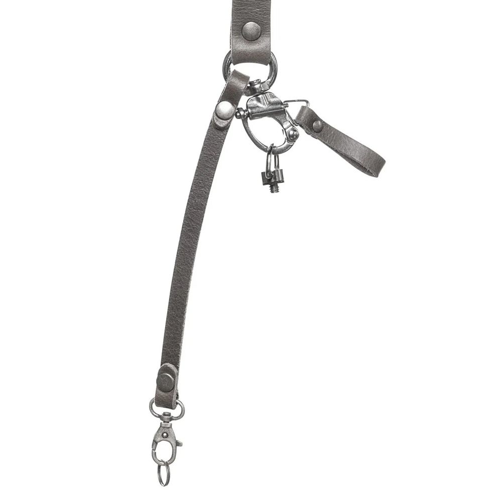 The Hantler Dual camera harness Stone Gray / Brass, Regular