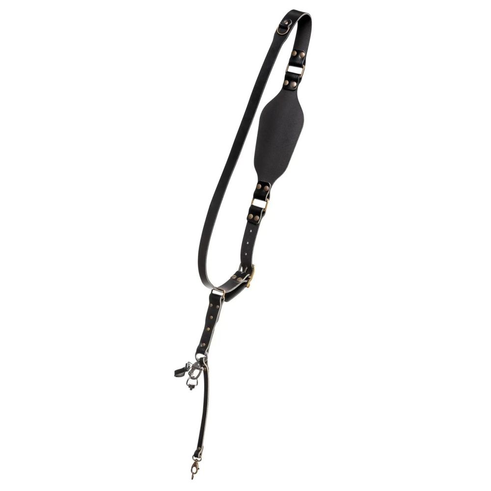 The Hantler Camera Shoulder strap Black / Brass, Regular