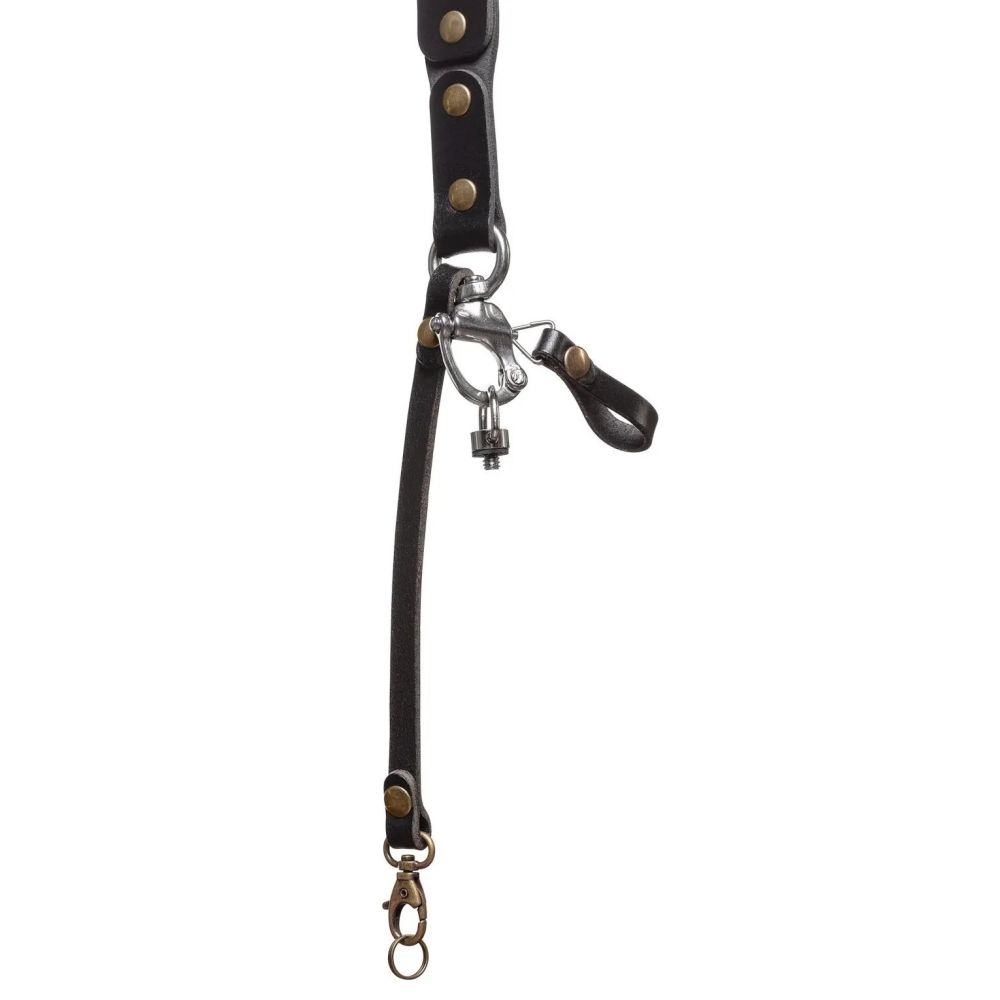 The Hantler Camera Shoulder strap Black / Brass, Regular